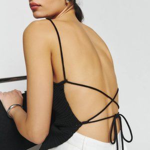 NWT Crochet Open Back Tank